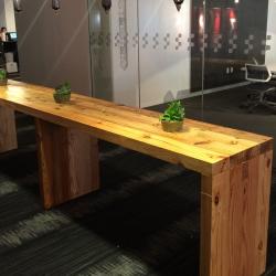 Long narrow wood table 